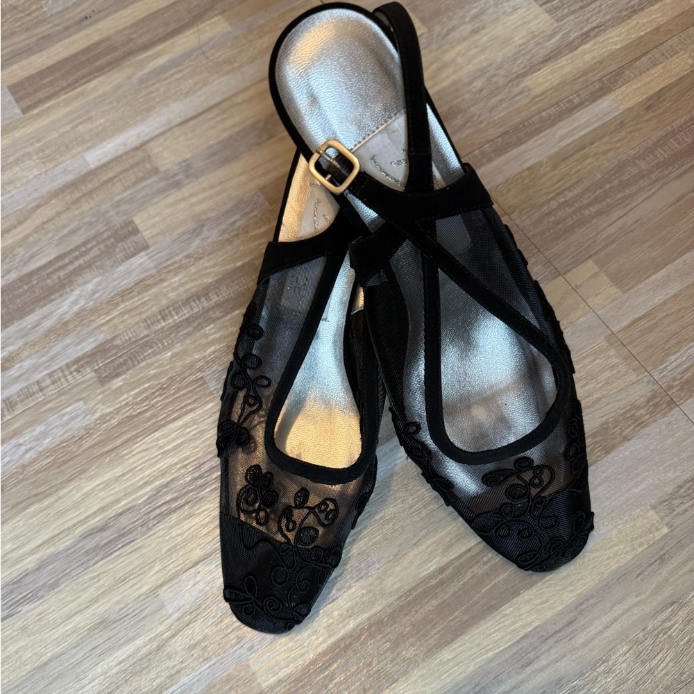 Vintage Dolce by Pierre Black Sheer Heels